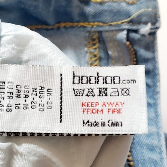 Boohoo Plus Size Distress Knee Stretch Skinny Jean Size 16 - Picture 4 of 8